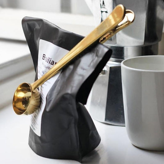 Gold Coffee Clip/Spoon