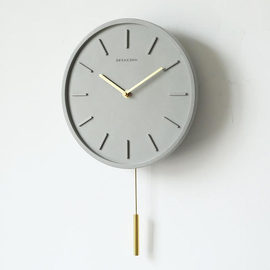 Minimalist Cement Wall Clock