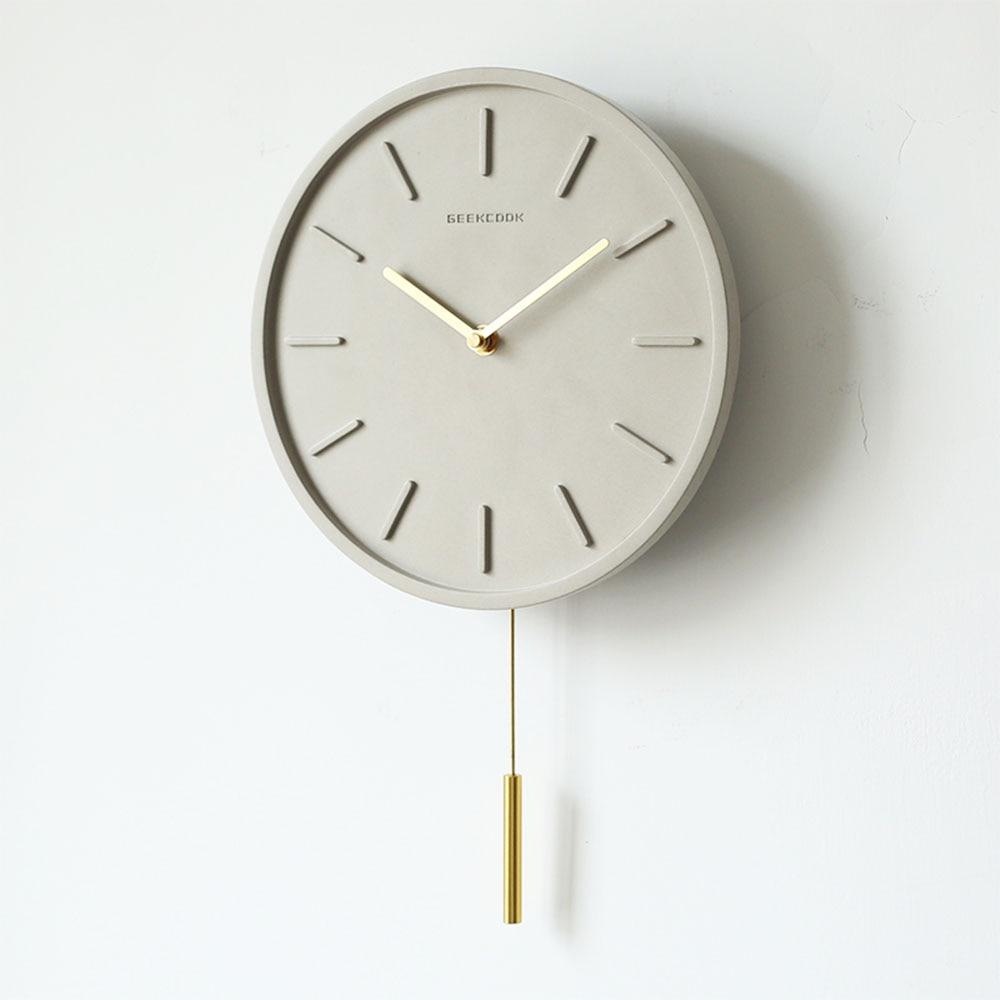 Minimalist Cement Wall Clock