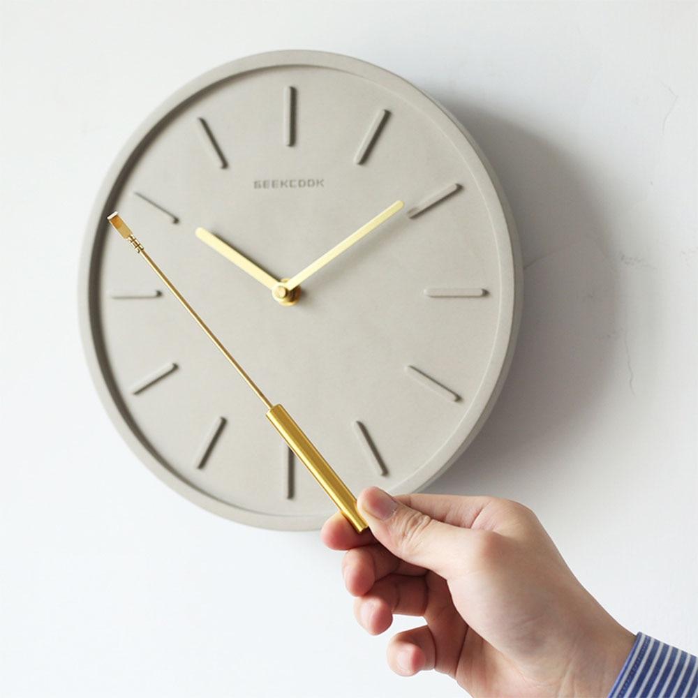 Minimalist Cement Wall Clock