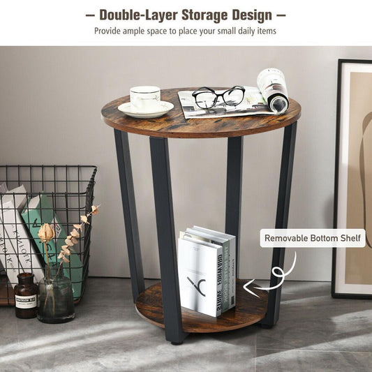 Industrial End Table Metal Frame