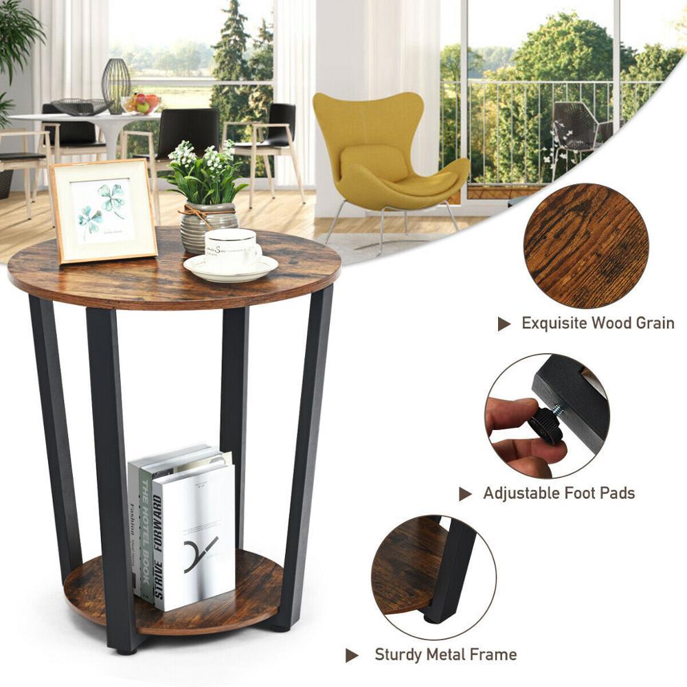 Industrial End Table Metal Frame