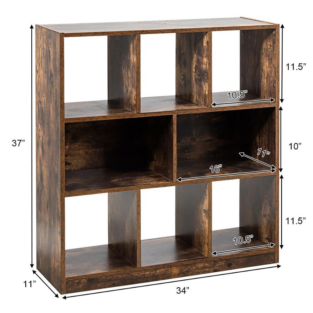 Industrial Open Shelf Bookcase