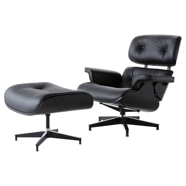 Modern Classic Lounge Chair with Ottoman