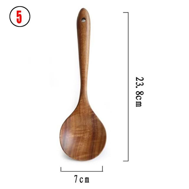 Natural Wood Tableware Set