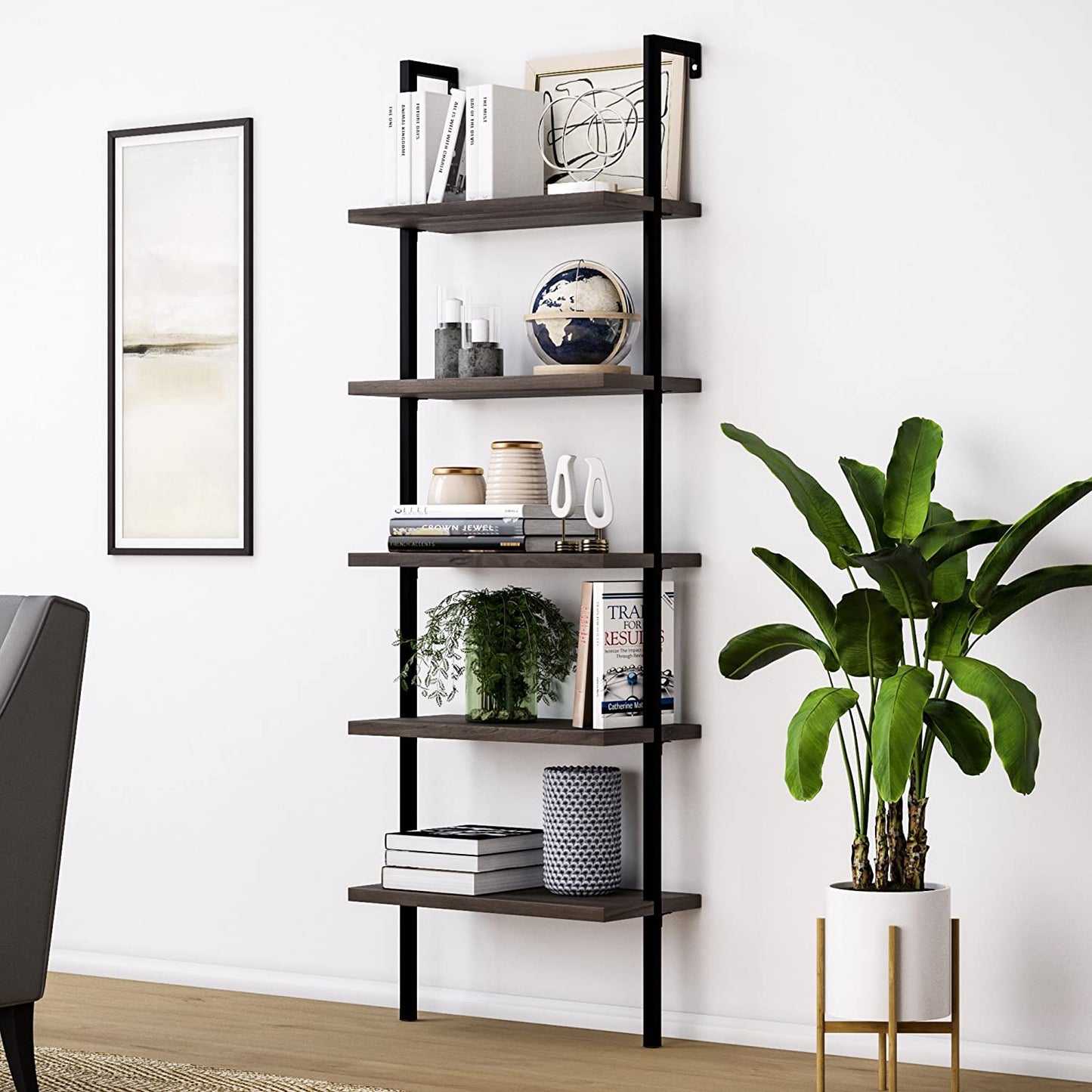 Industrial Ladder Bookcase