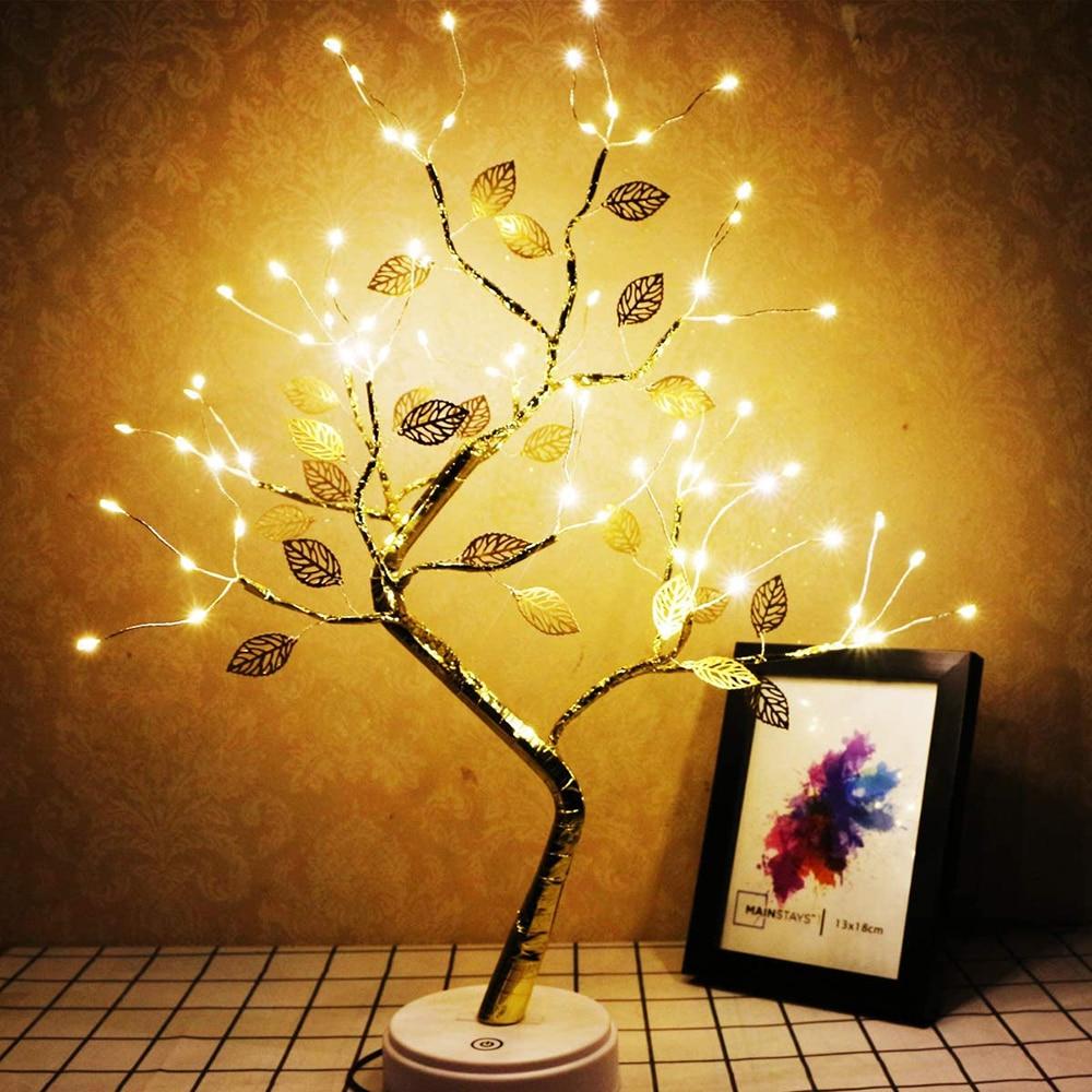 FOOING Lampe de lumière d'arbre Brindille Bonsai Tree Lampes de