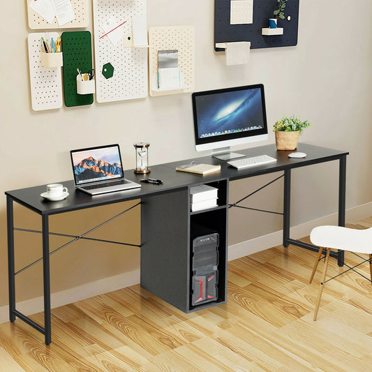 2 Person Workstation Office Desk w/ Storage