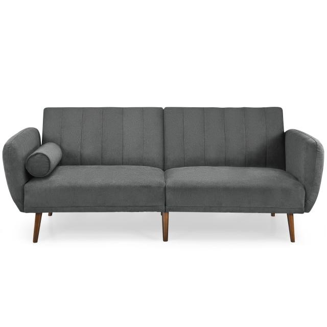 Convertible Sofa Futon w/ Wood Legs