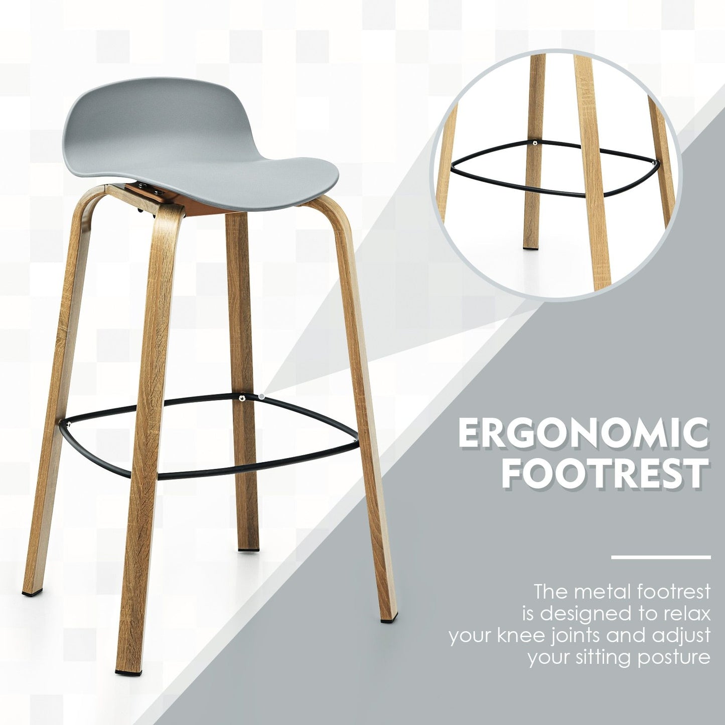 Modern Barstool Set (metal legs)