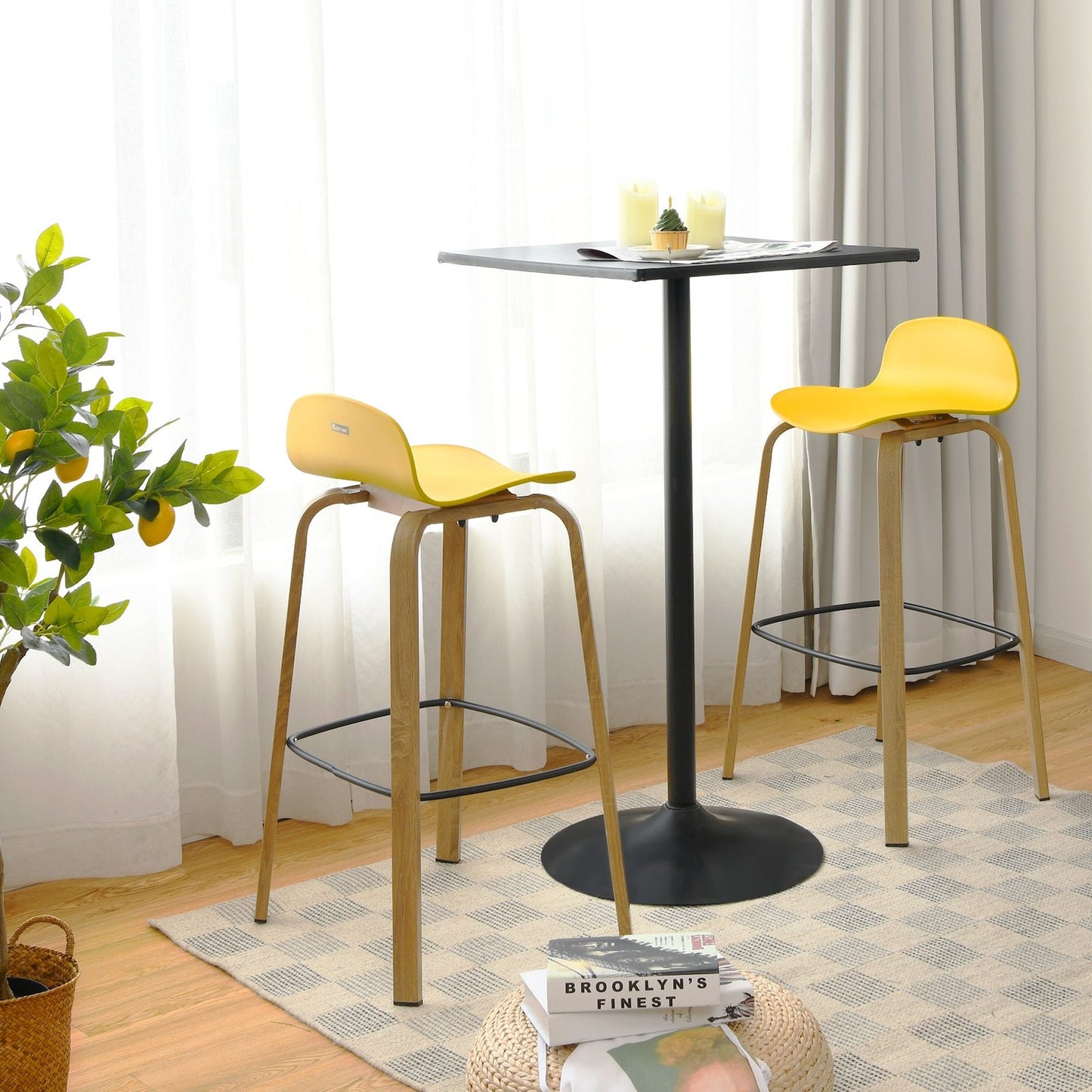 Modern Barstool Set (metal legs)