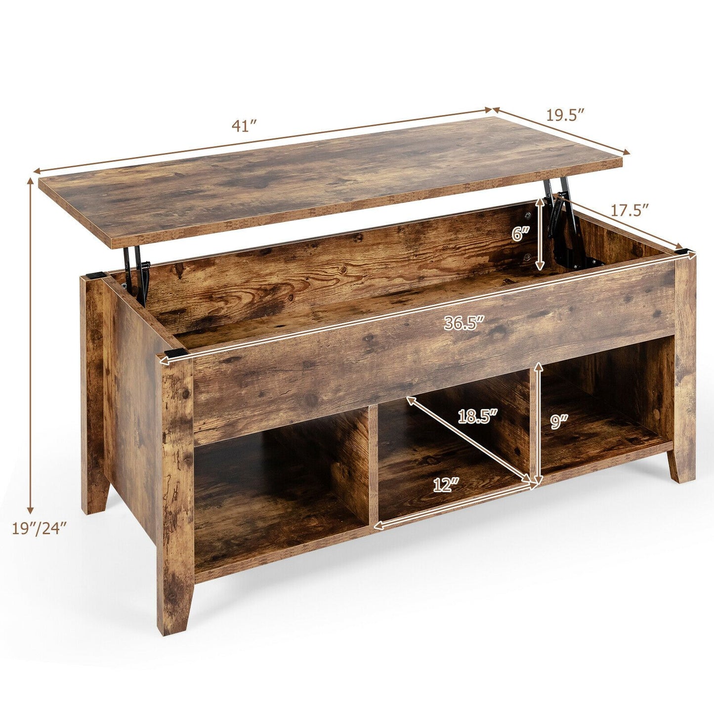 Lift Top Coffee Table w/ Storage