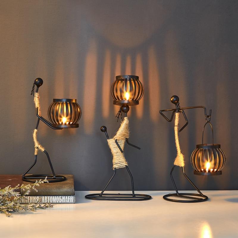 Iron Candle Holder Sculptures