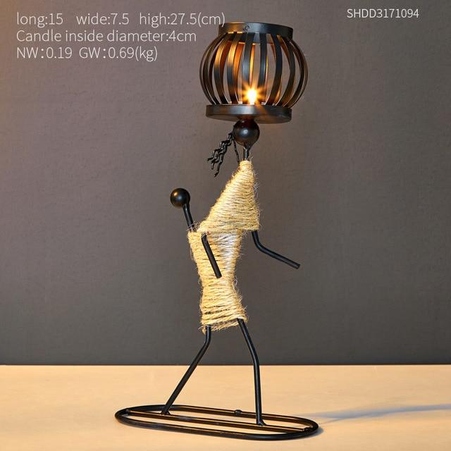 Iron Candle Holder Sculptures