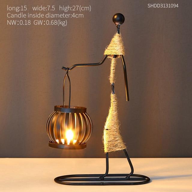 Iron Candle Holder Sculptures