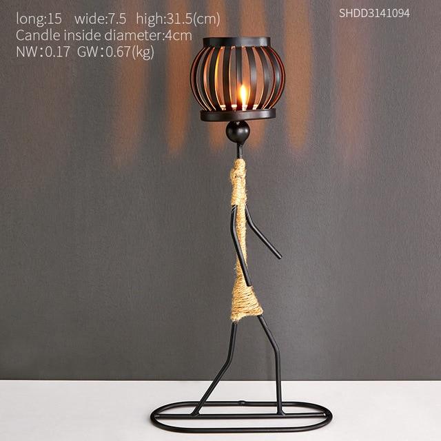 Iron Candle Holder Sculptures