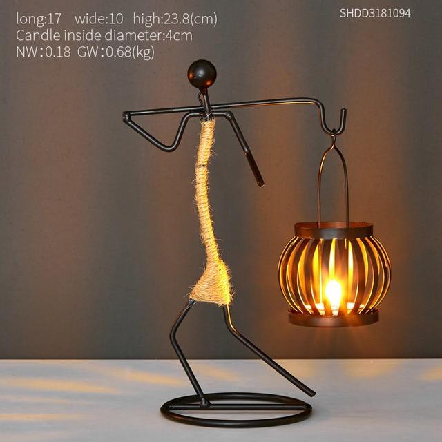 Iron Candle Holder Sculptures