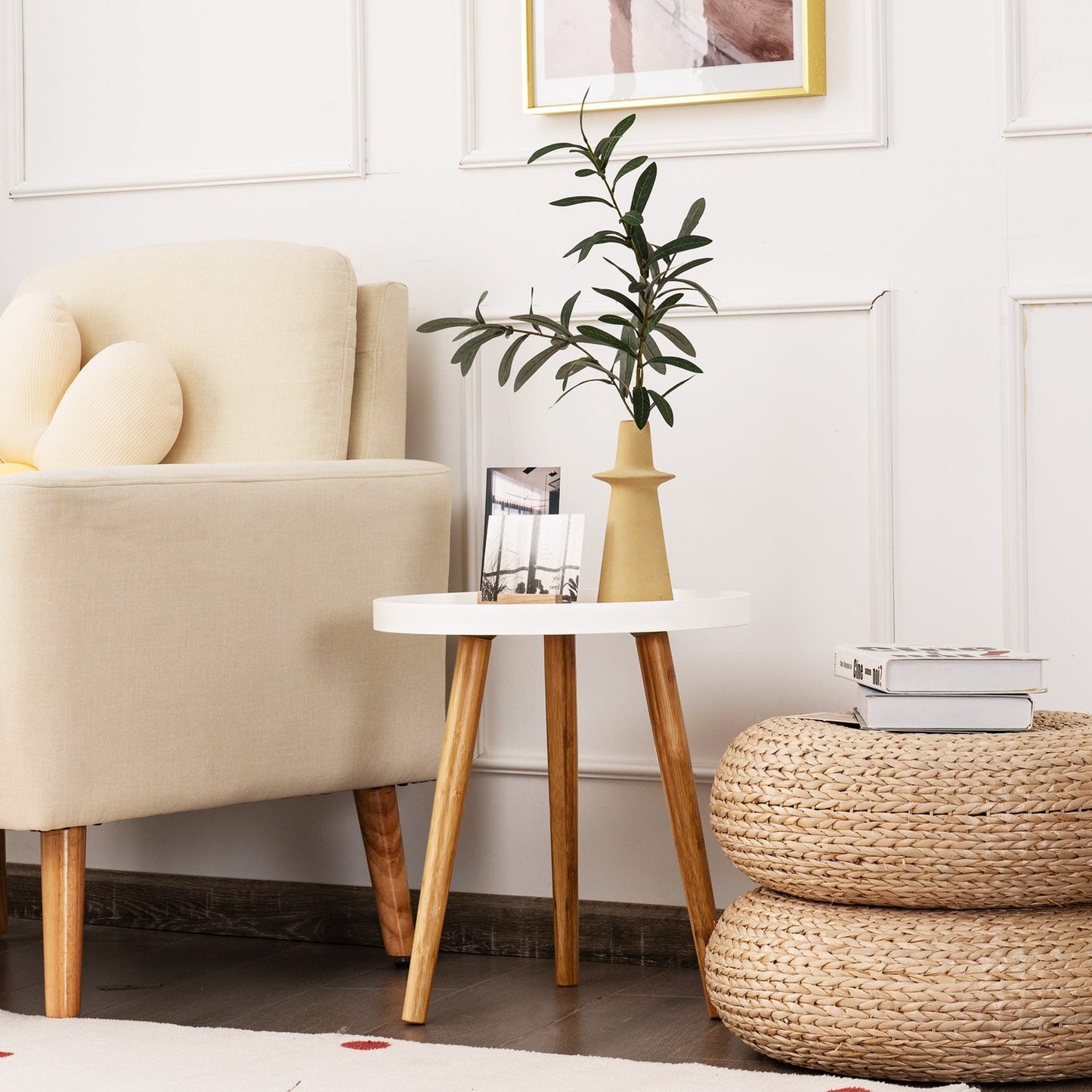 Round Sofa End Table