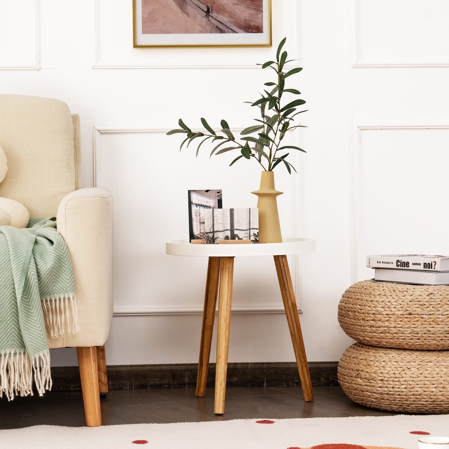 Round Sofa End Table