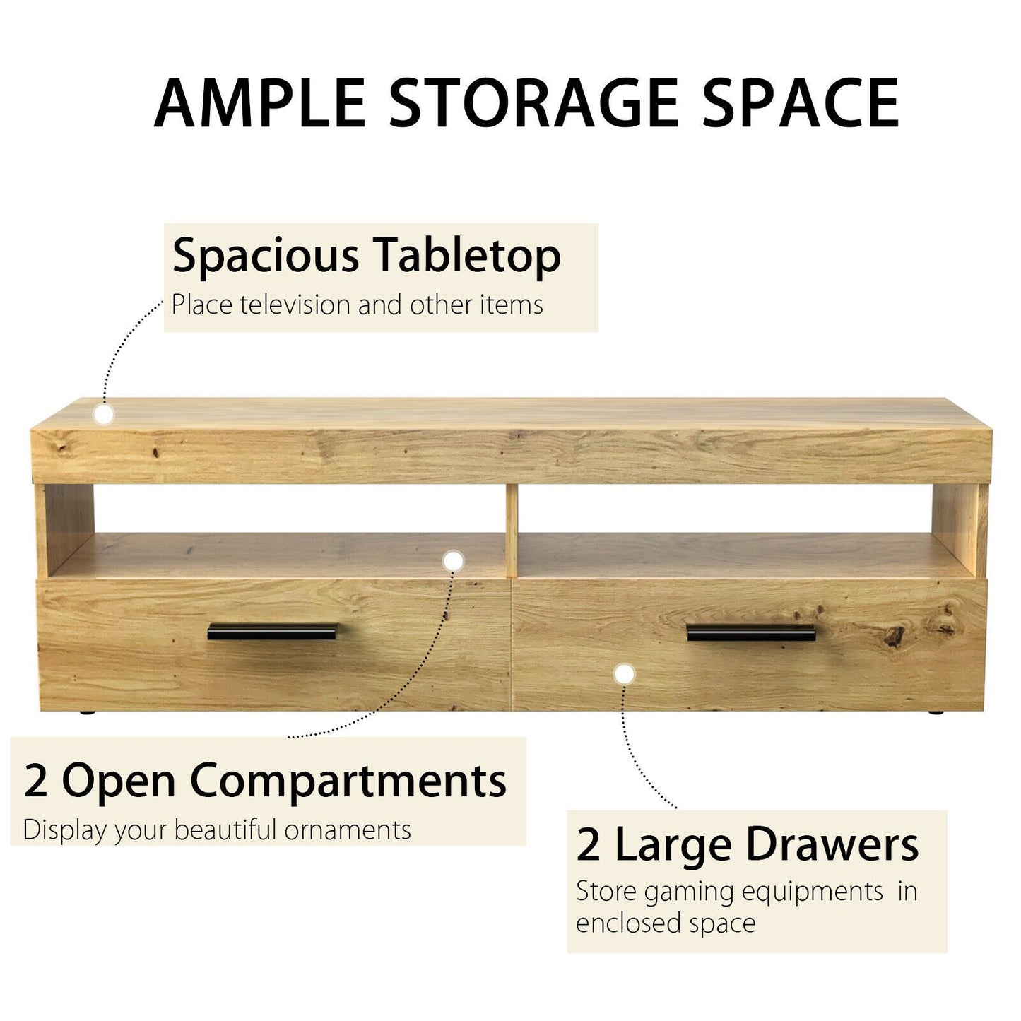 Natural Wood TV Stand