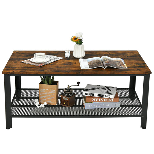 Metal & Wood Coffee Table