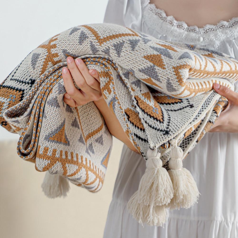 Bohemian Knitted Blanket