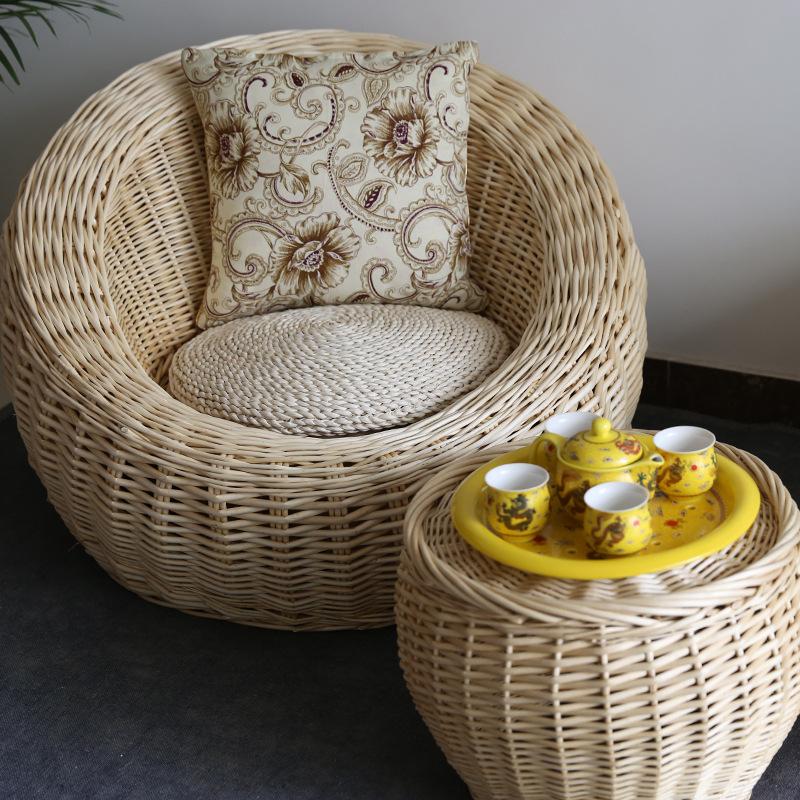 Weave Sofa Cane Set (Outdoor 2 Chairs & Tea Table)