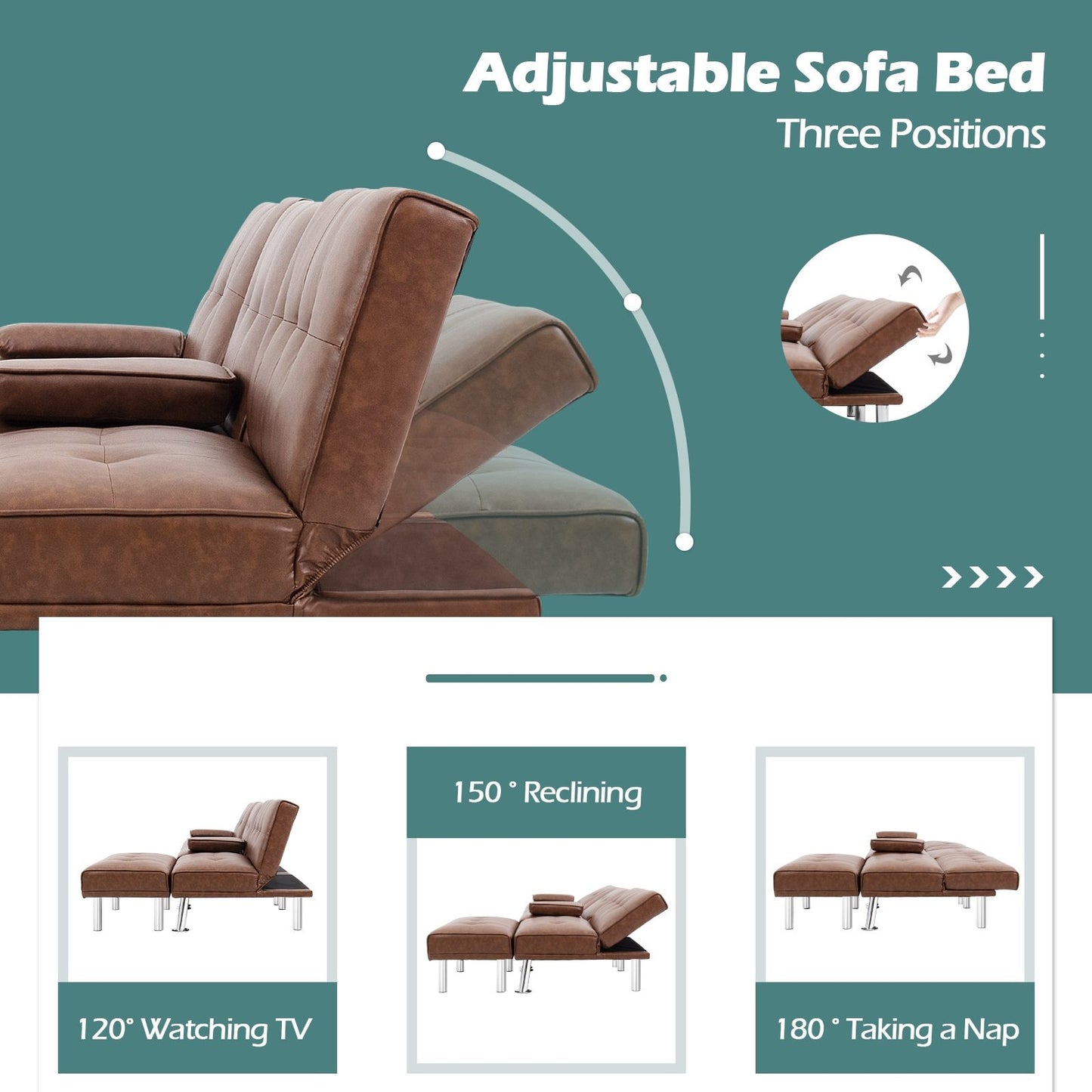 3-Piece Convertible Sectional Sofa