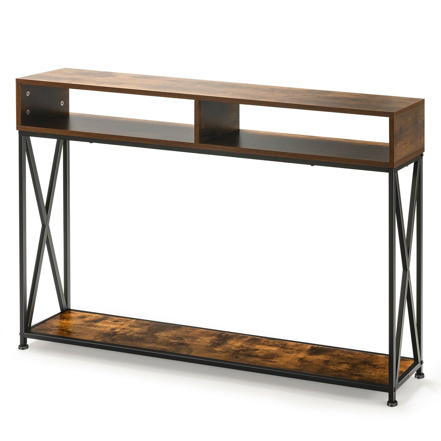 Steel Open Shelf Storage Console