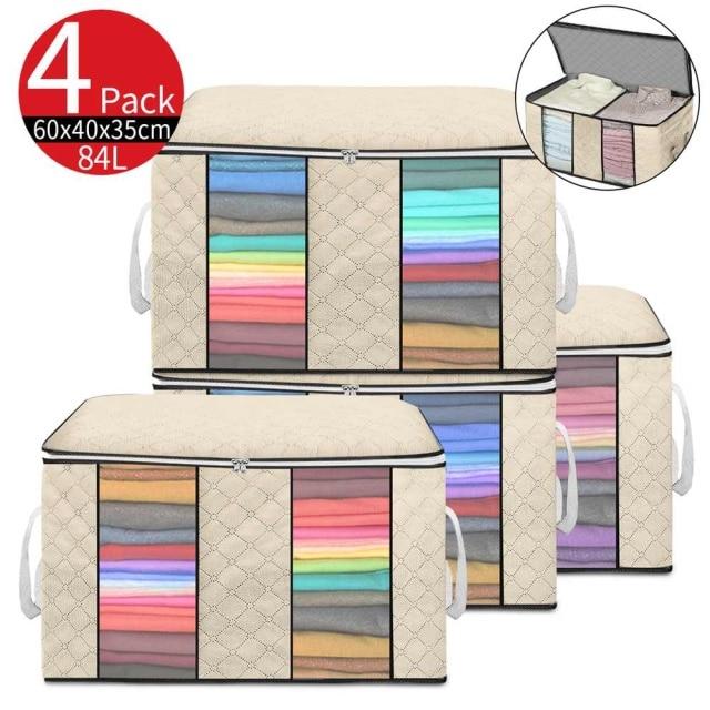 4pcs Stackable Storage Bins