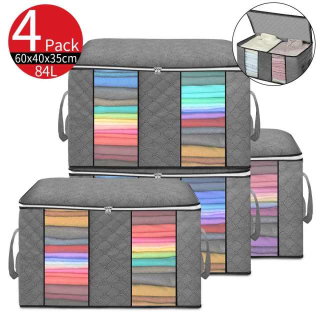 4pcs Stackable Storage Bins