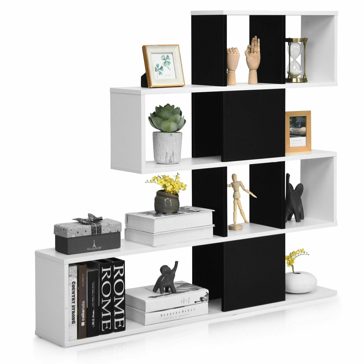 5 Tier Corner Bookshelf Storage Rack