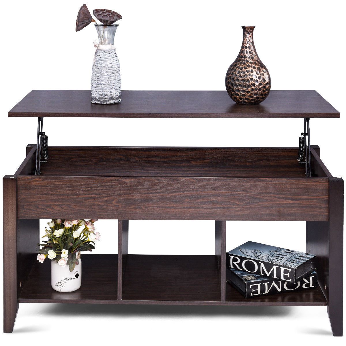 Lift Top Coffee Table w/ Hidden Compartment