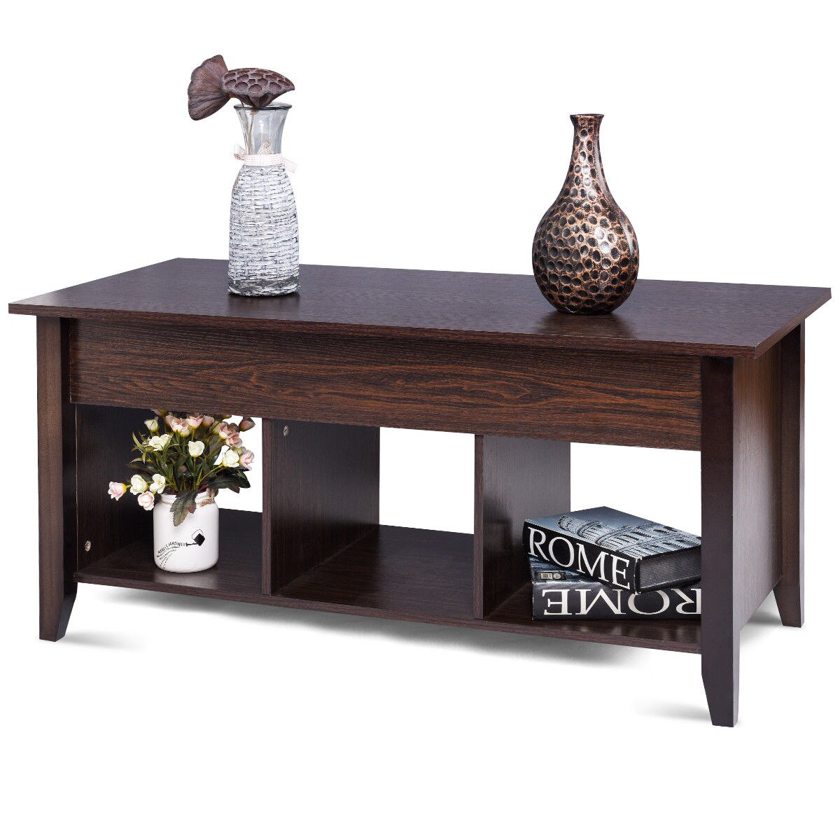 Lift Top Coffee Table w/ Hidden Compartment