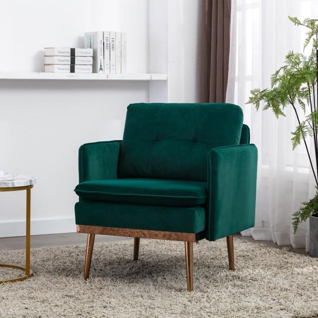 Velvet Chaise Lounge Chair