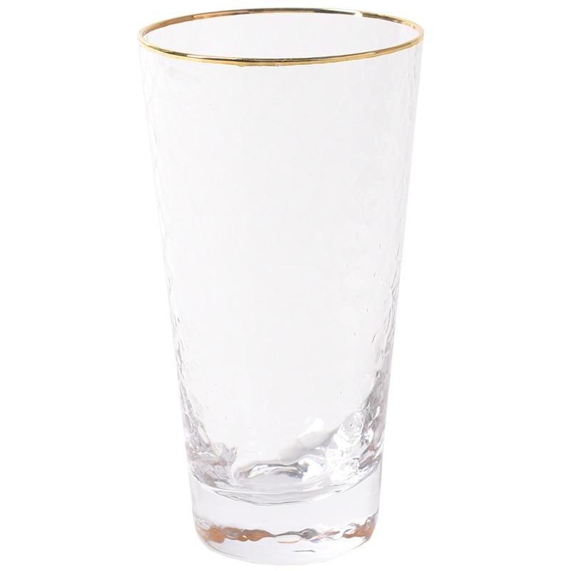 Frosted Gold Rim Drinking Glasses