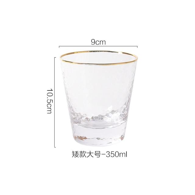 Frosted Gold Rim Drinking Glasses